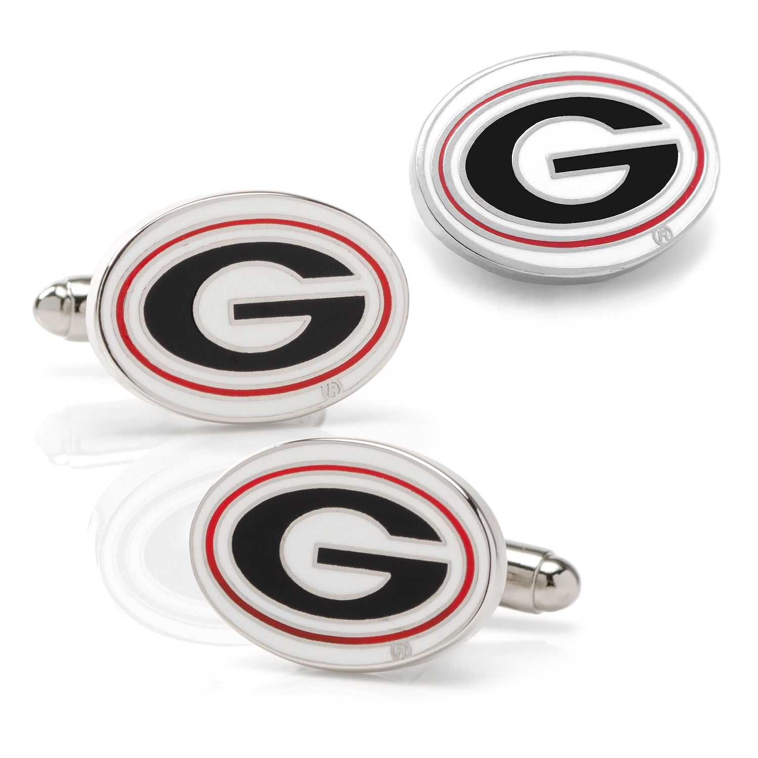  Cufflinks University of Georgia Bulldog Cufflinks and Lapel Pin Gift Set - Default Title - Bonton