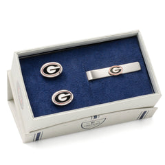 University of Georgia Bulldogs Cufflink and Tie Bar Gift Set