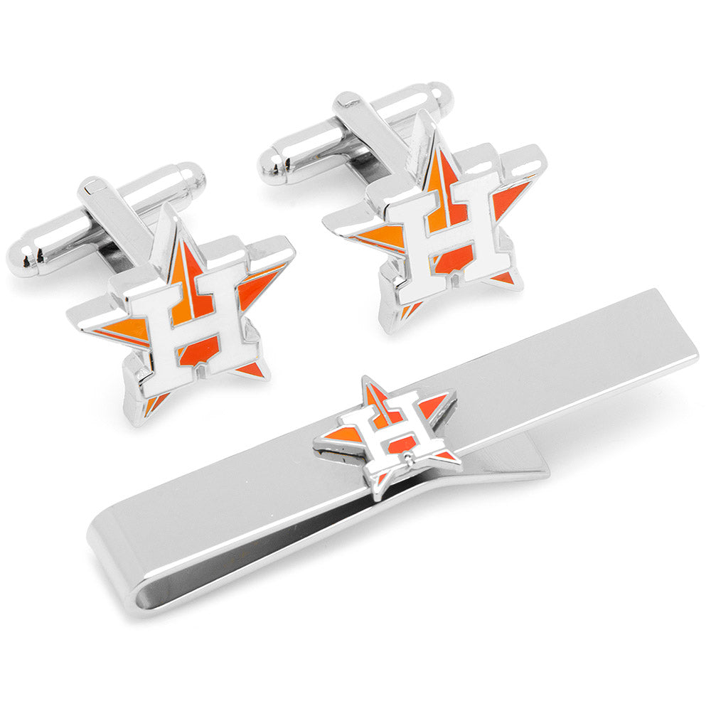  Cufflinks Houston Astros Cufflinks and Tie Bar Gift Set - Default Title - Bonton