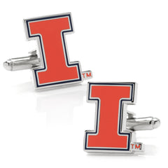 University of Illinois Cufflinks and Tie Bar Gift Set