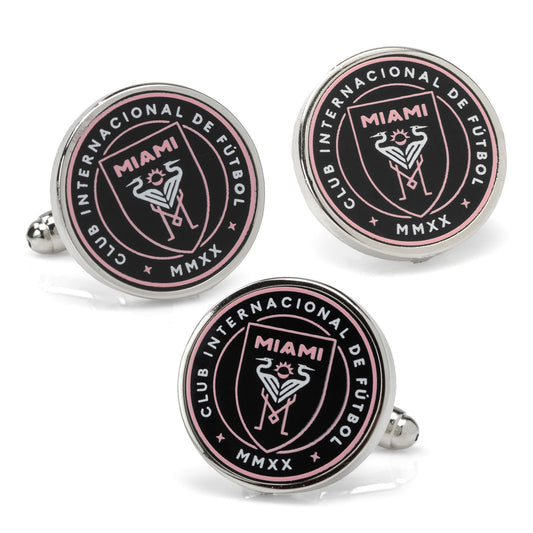 Inter Miami Cufflinks and Lapel Pin Gift Set