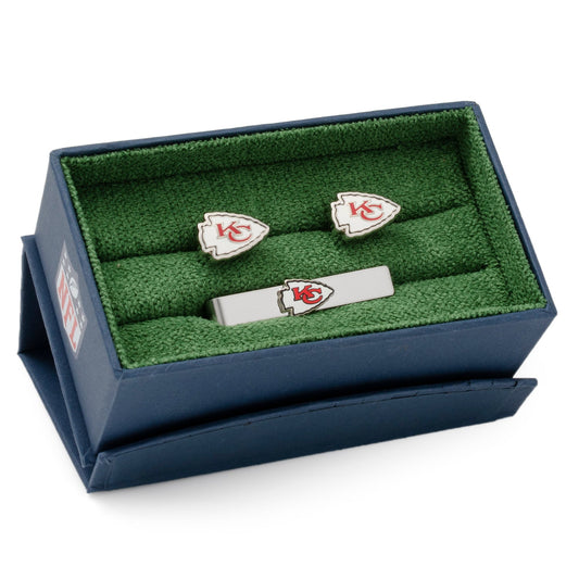 Kansas City Chiefs Cufflinks and Tie Clip Gift Set