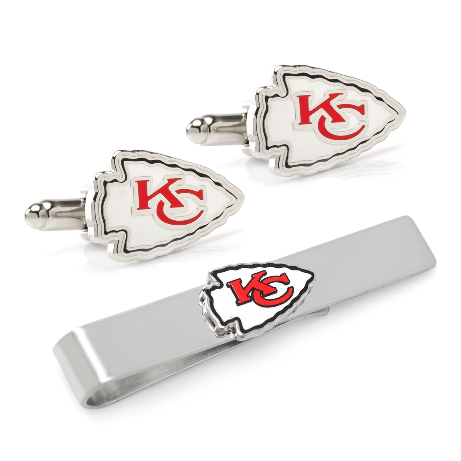  Cufflinks Kansas City Chiefs Cufflinks and Tie Clip Gift Set - Default Title - Bonton