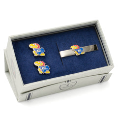 University of Kansas Jayhawks Cufflinks and Tie Bar Gift Set