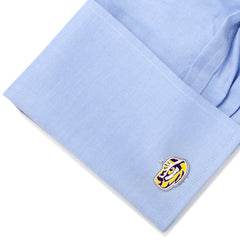 LSU Tiger's Eye Cufflinks and Tie Bar Gift Set