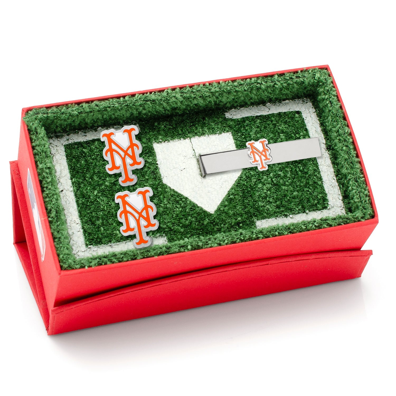  Cufflinks New York Mets Cufflinks and Tie Bar Gift Set - Default Title - Bonton