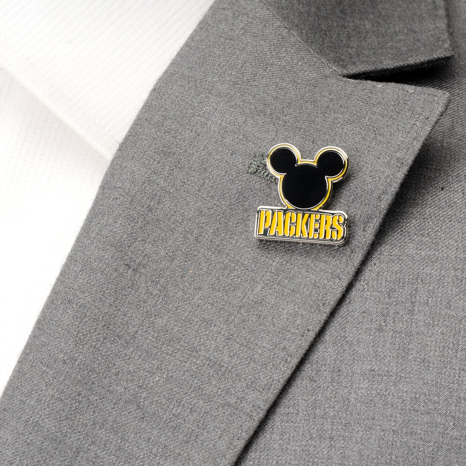  Cufflinks Mickey & Green Bay Packers Lapel Pin - Default Title - Bonton