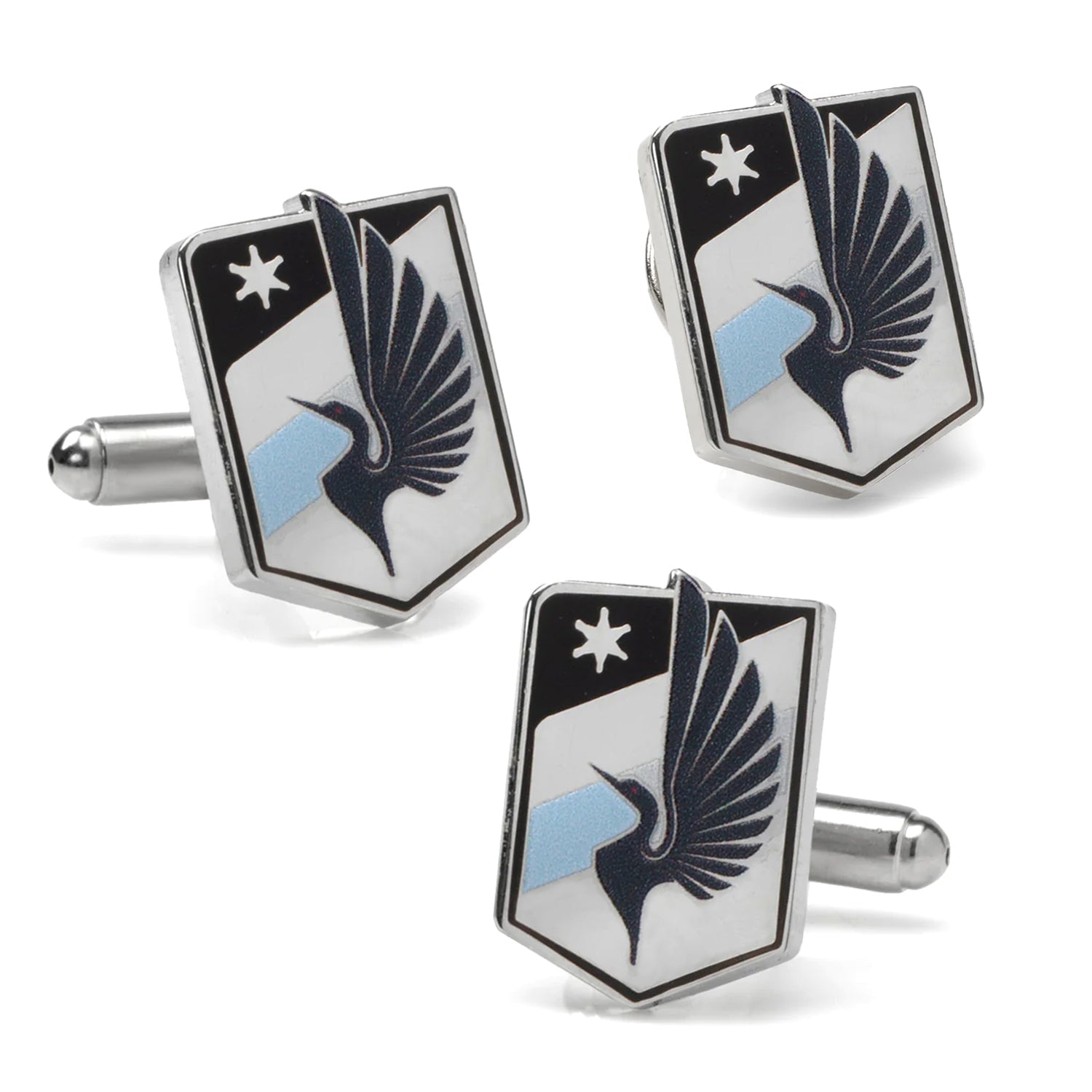  Cufflinks Minnesota United Cufflinks and Lapel Pin Gift Set - Default Title - Bonton