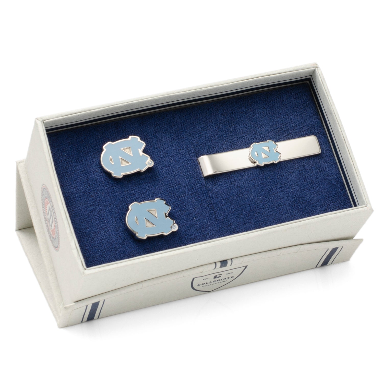  Cufflinks North Carolina Tar Heels Cufflinks and Tie Bar Gift Set - Default Title - Bonton