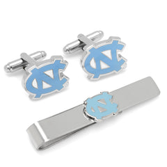 North Carolina Tar Heels Cufflinks and Tie Bar Gift Set