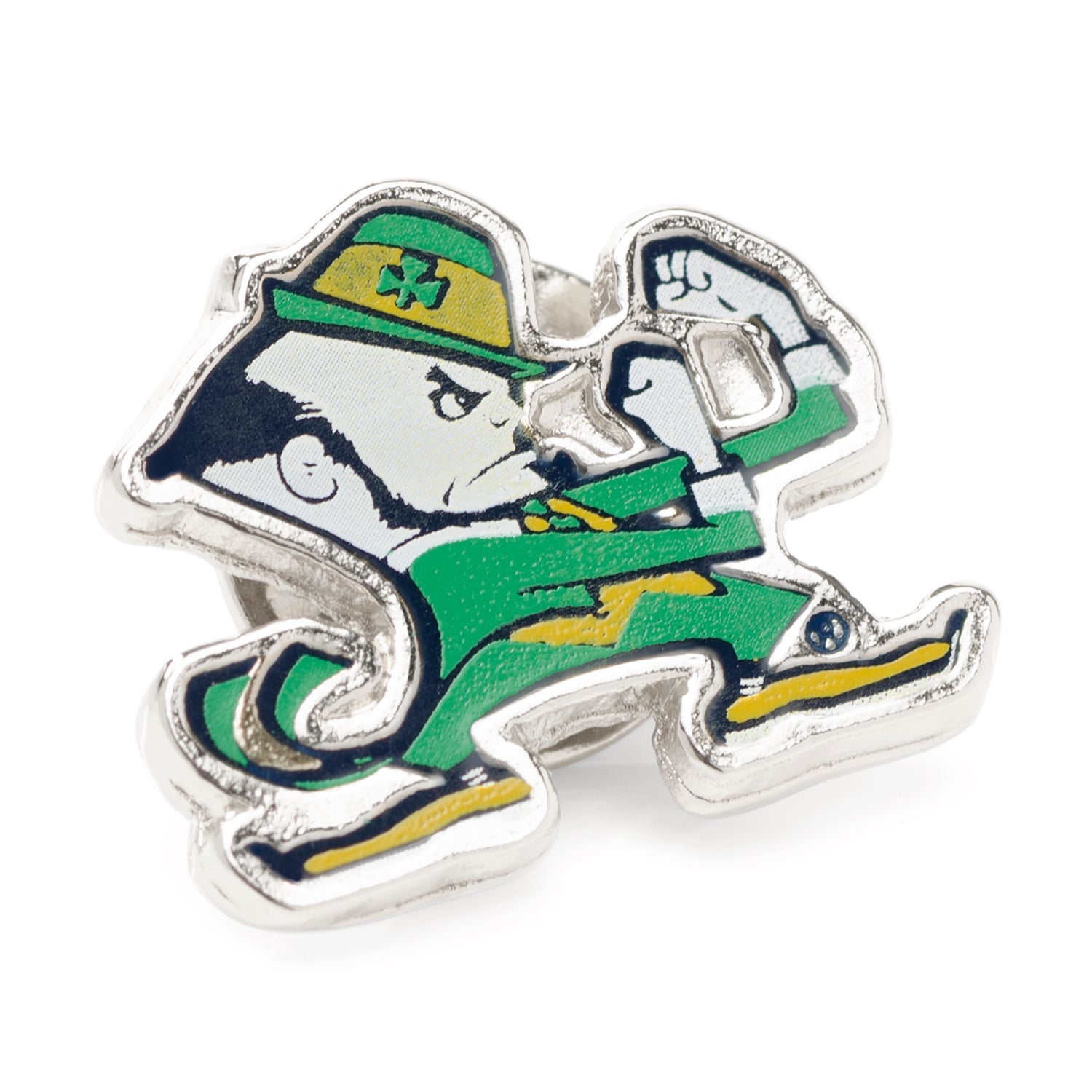  Cufflinks Notre Dame University Fighting Leprechaun Lapel Pin - Default Title - Bonton