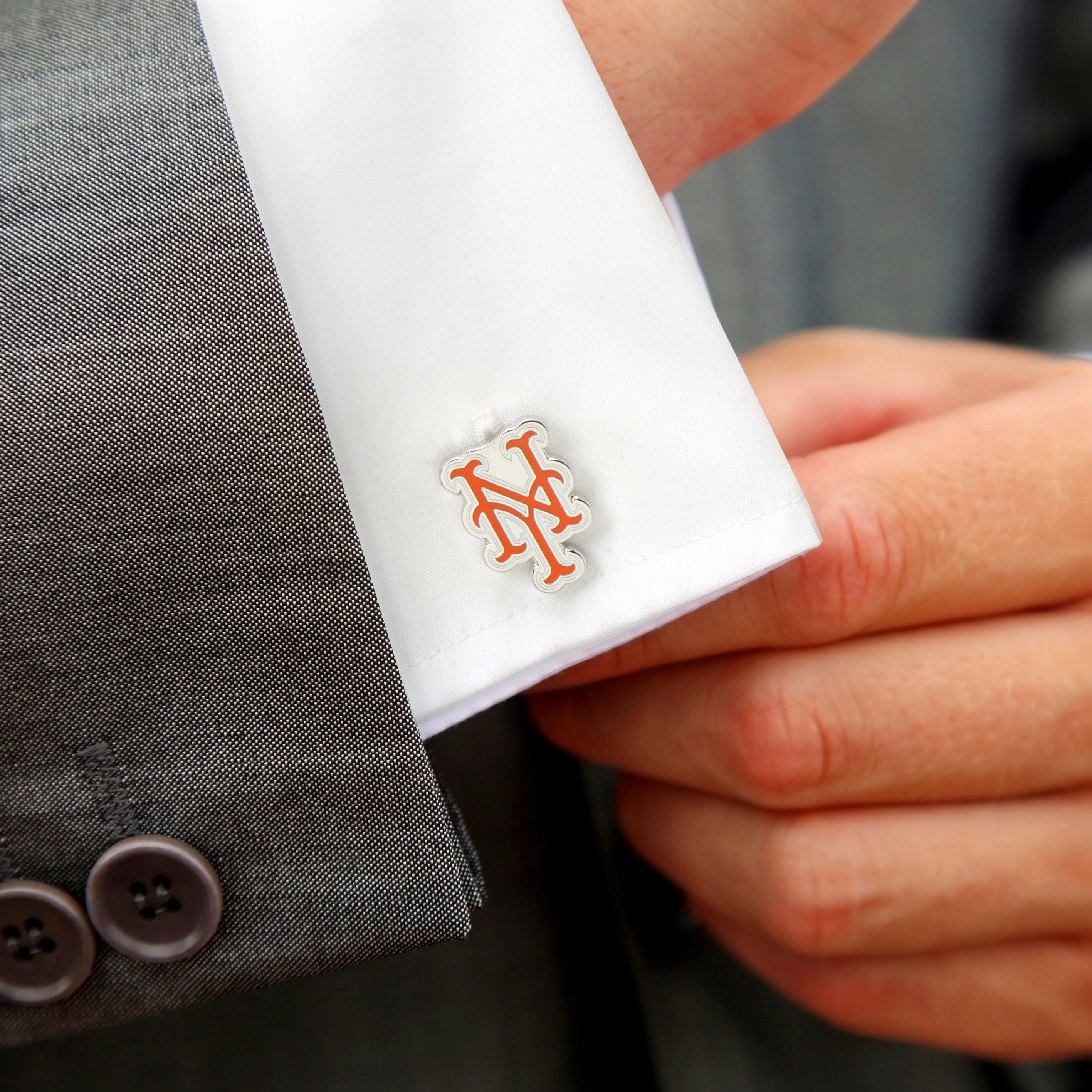  Cufflinks Silver New York Mets Cufflinks - Default Title - Bonton