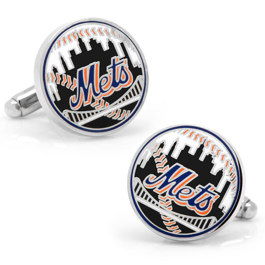 New York Mets Baseball Cufflinks