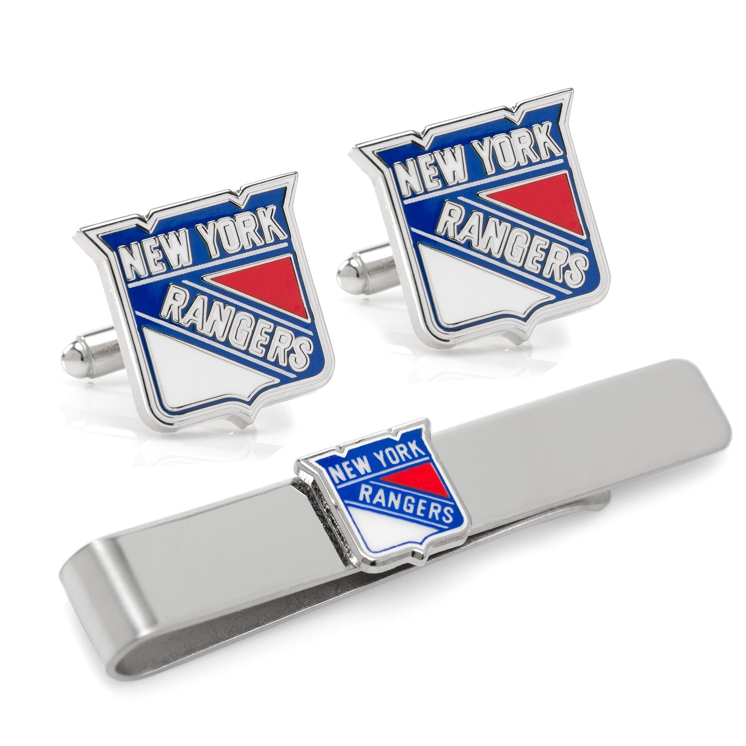  Cufflinks New York Rangers Cufflinks & Tie Bar Gift Set - Default Title - Bonton