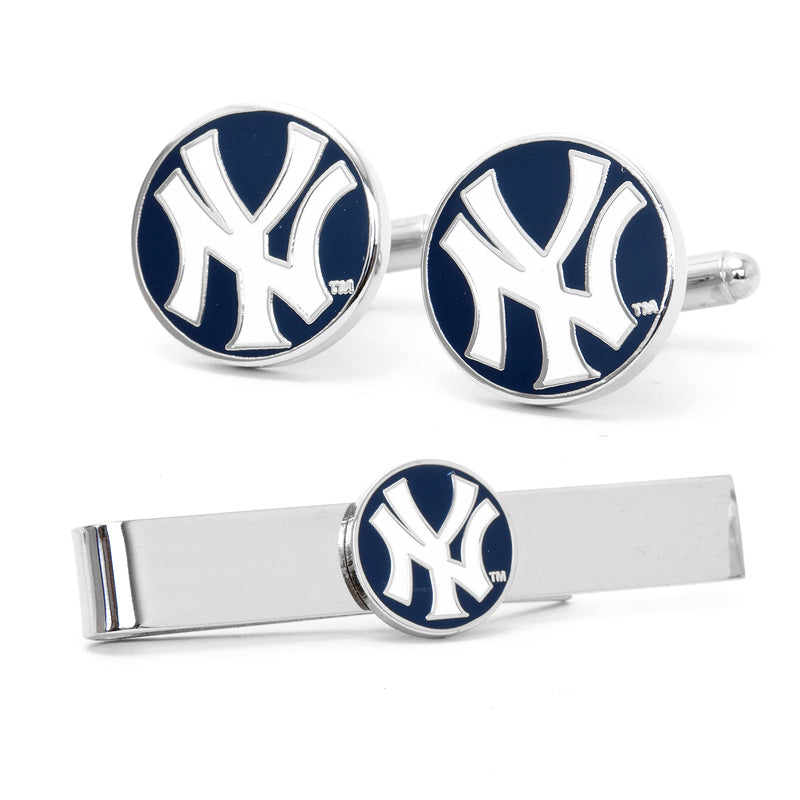  Cufflinks New York Yankees Cufflinks and Tie Bar Gift Set - Default Title - Bonton