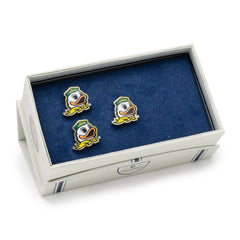 Oregon Ducks Mascot Cufflinks and Lapel Pin Gift Set