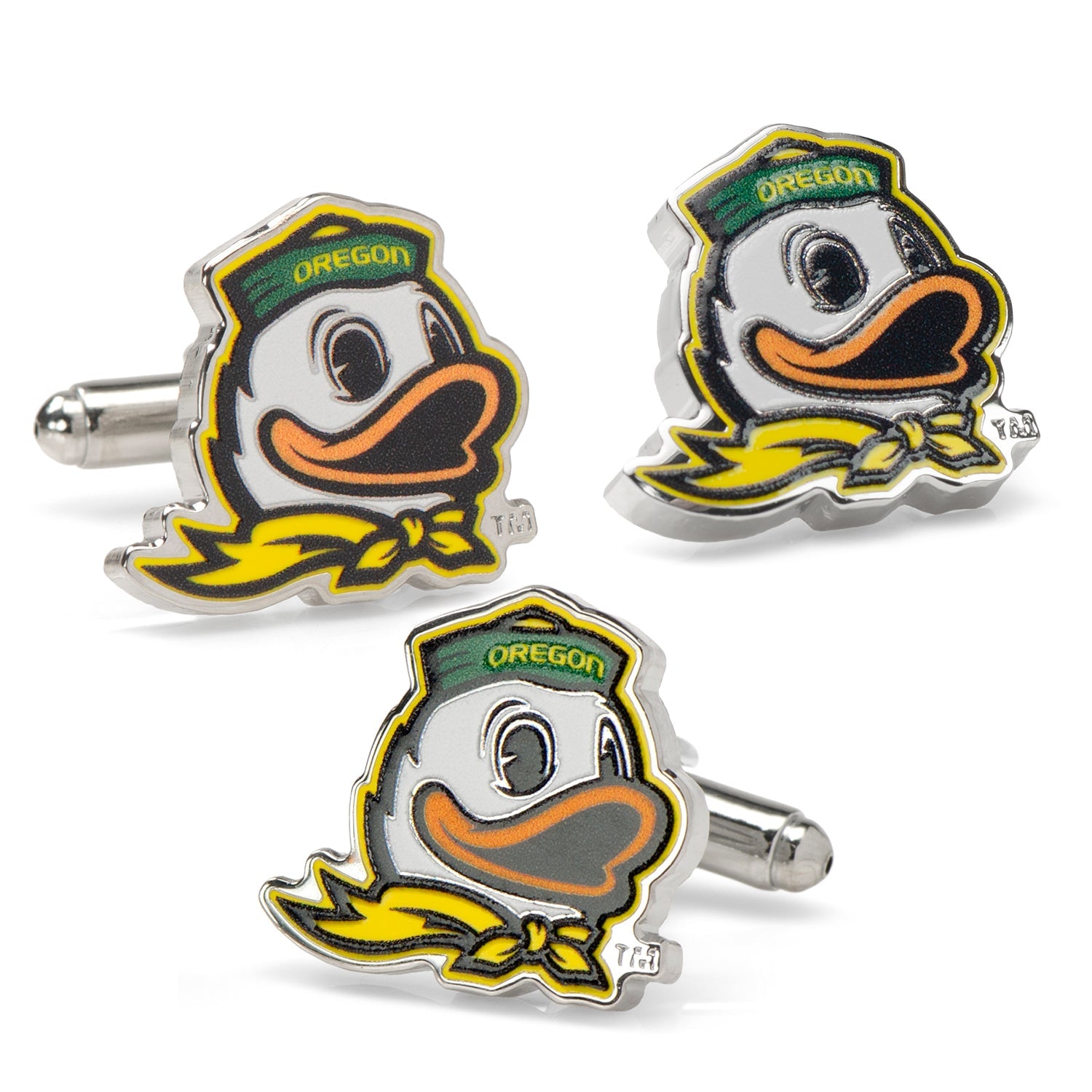  Cufflinks Oregon Ducks Mascot Cufflinks and Lapel Pin Gift Set - Default Title - Bonton