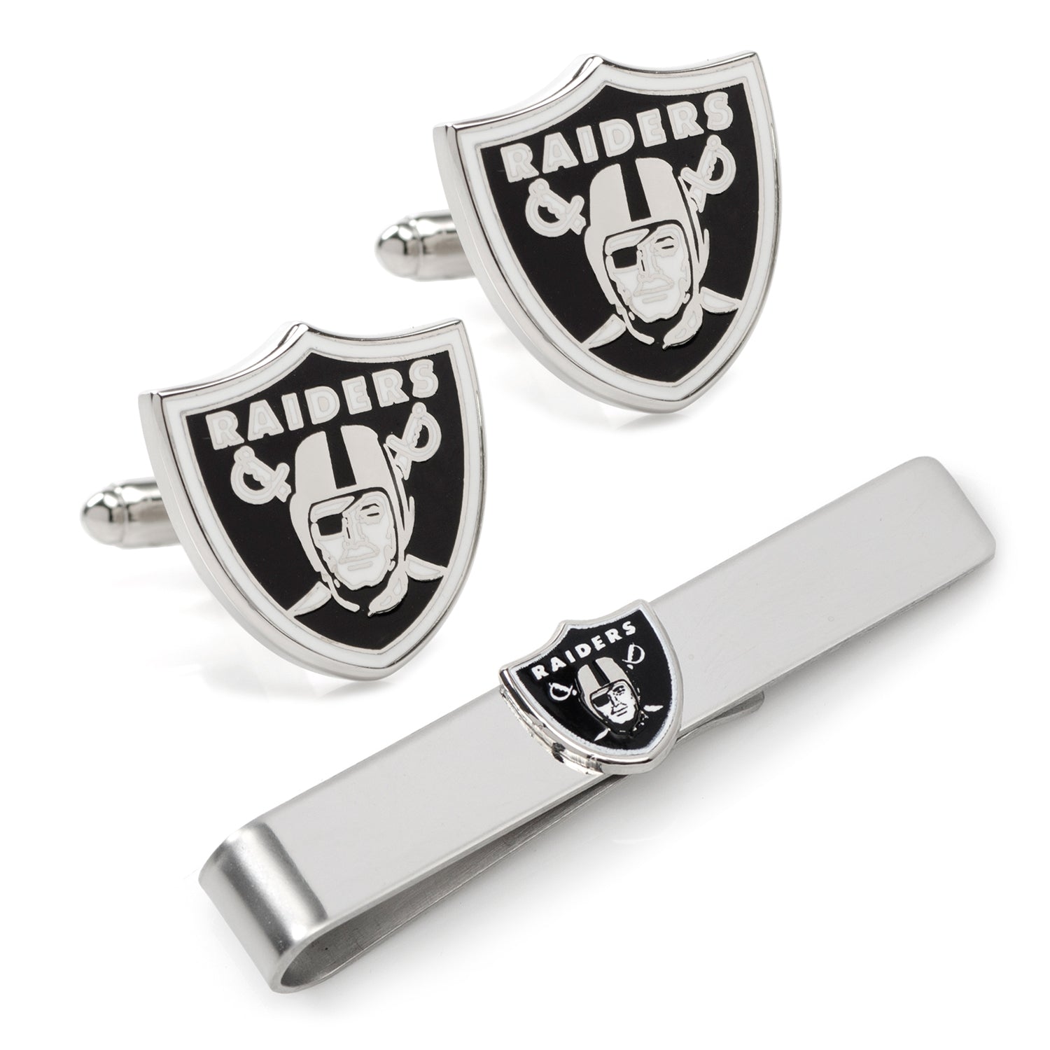  Cufflinks Las Vegas Raiders Cufflinks and Tie Bar Gift Set - Default Title - Bonton