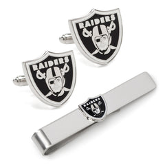 Las Vegas Raiders Cufflinks and Tie Bar Gift Set