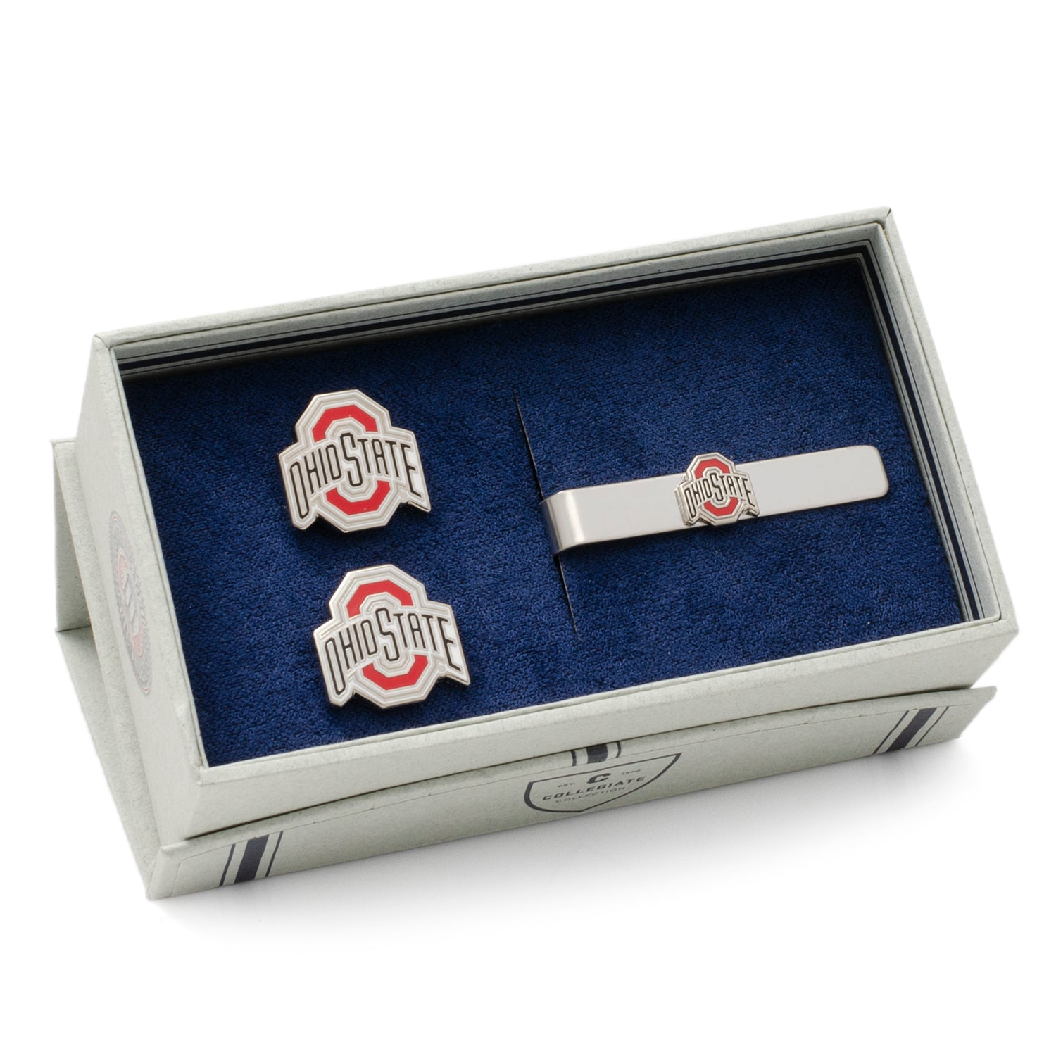  Cufflinks Ohio State University Cufflinks and Tie Bar Gift Set - Default Title - Bonton