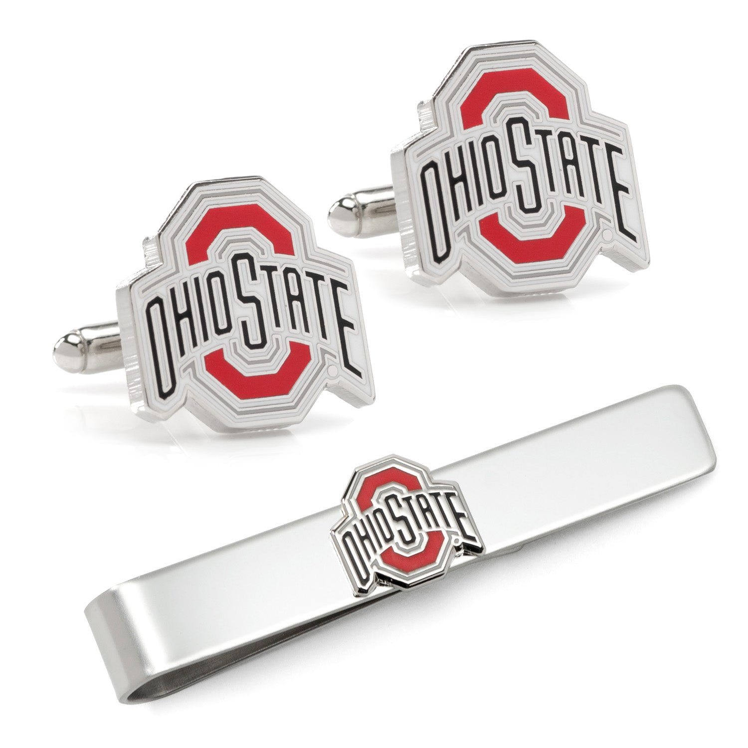  Cufflinks Ohio State University Cufflinks and Tie Bar Gift Set - Default Title - Bonton