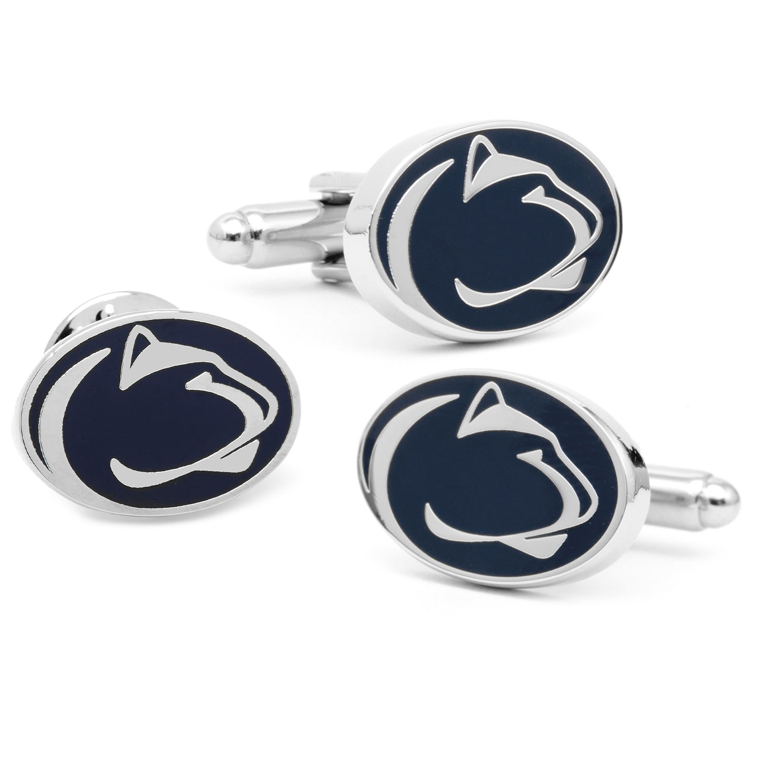  Cufflinks Penn State University Nittany Cufflinks and Lapel Pin Gift Set - Default Title - Bonton