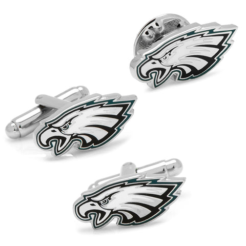 Philadelphia Eagles Cufflinks and Lapel Pin Gift Set