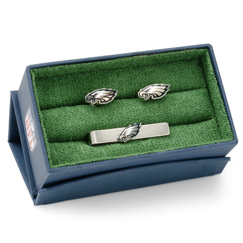 Philadelphia Eagles Cufflinks and Tie Bar Gift Set