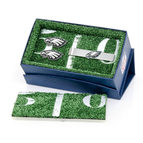 Philadelphia Eagles Cufflinks and Tie Bar Gift Set