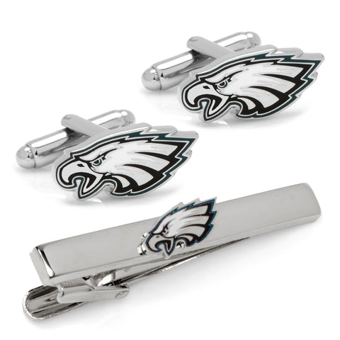 Philadelphia Eagles Cufflinks and Tie Bar Gift Set