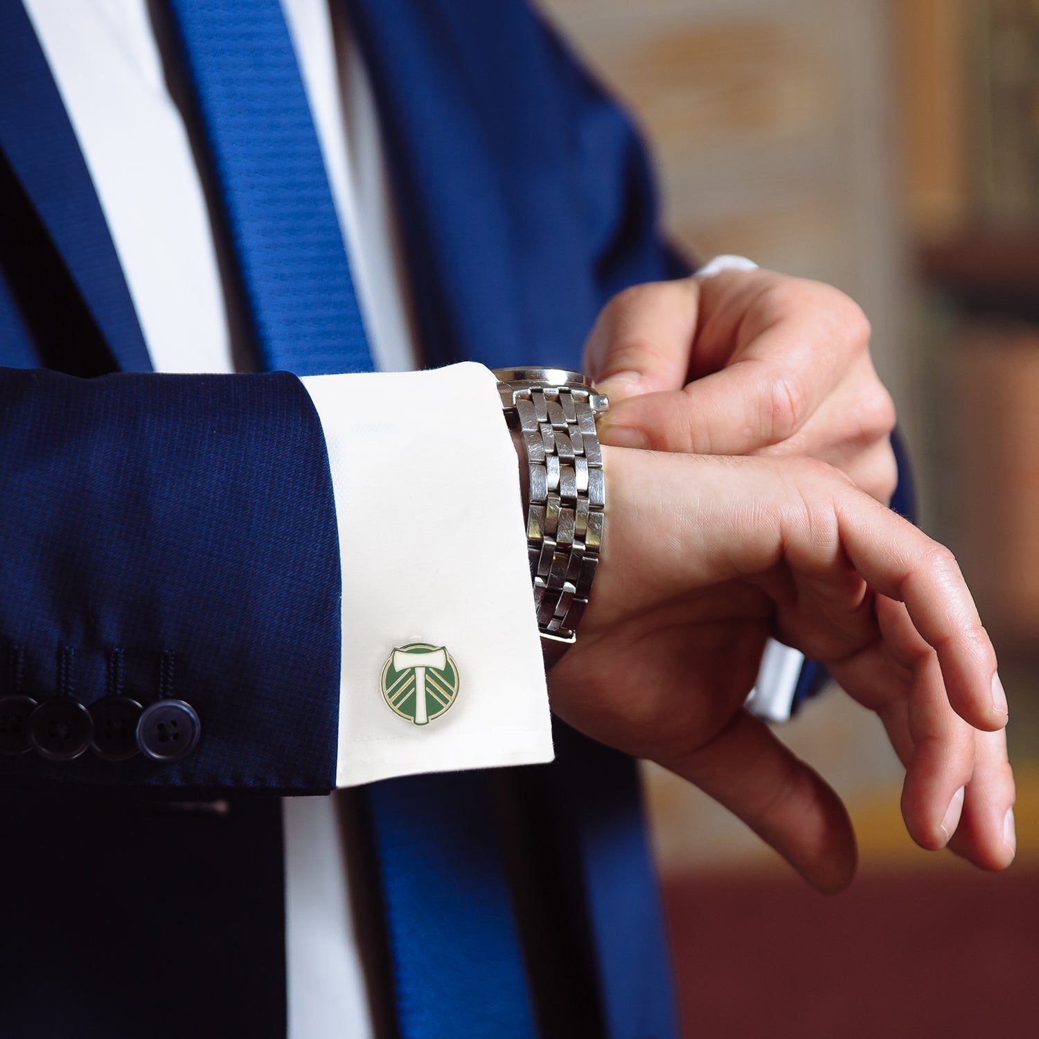 Cufflinks Portland Timbers Cufflinks and Lapel Pin Gift Set - Default Title - Bonton