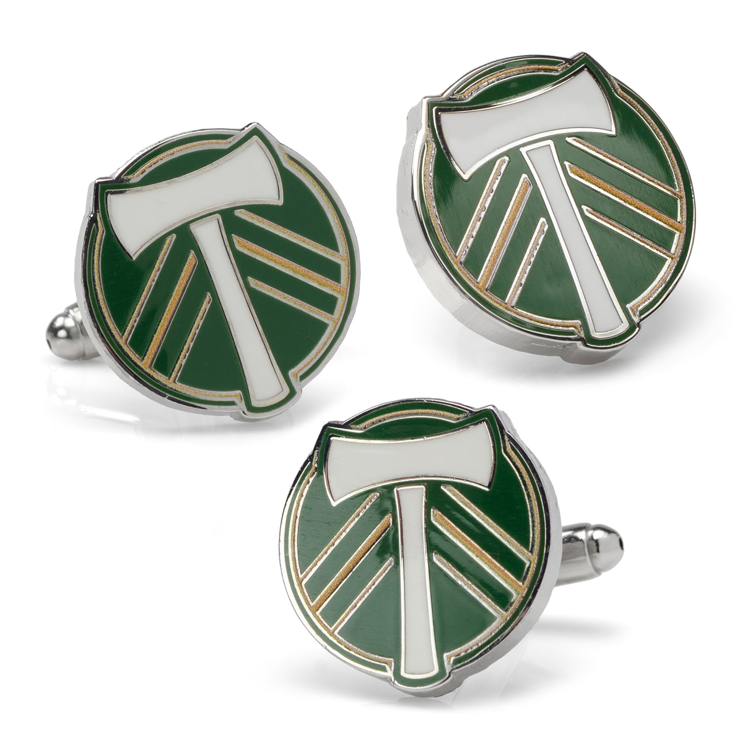  Cufflinks Portland Timbers Cufflinks and Lapel Pin Gift Set - Default Title - Bonton