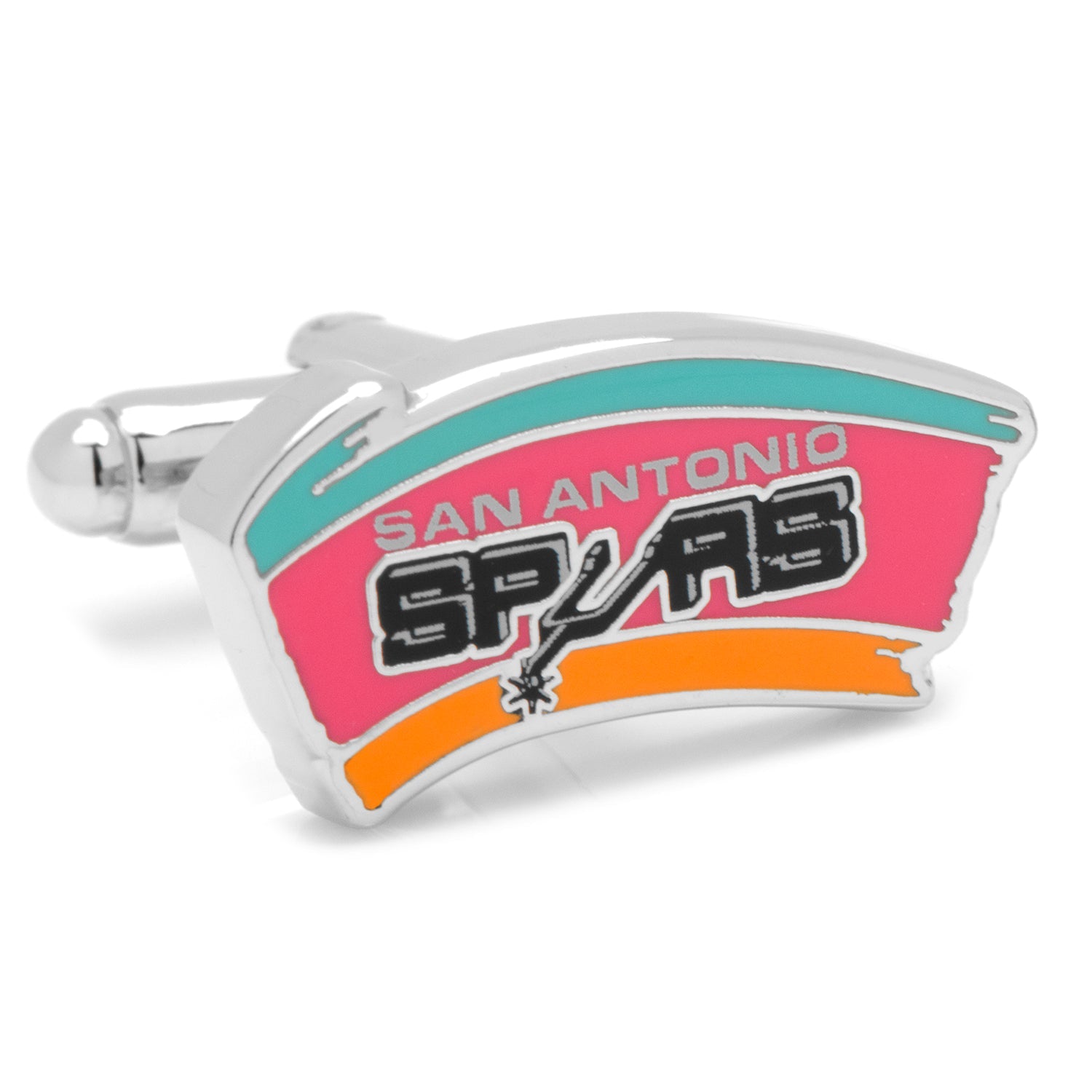  Cufflinks Retro San Antonio Spurs Cufflinks - Default Title - Bonton