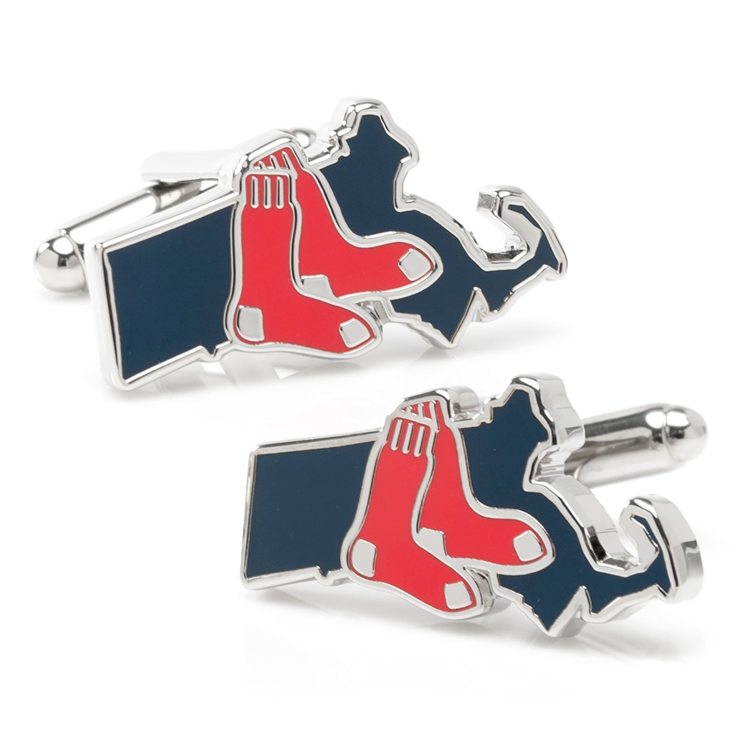  Cufflinks Boston Red Sox State Shaped Cufflinks - Default Title - Bonton