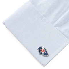 Chicago Cubs State Shaped Cufflinks