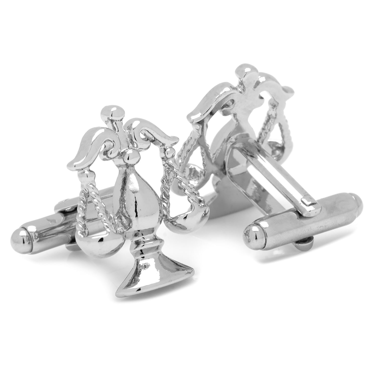  Cufflinks Silver Scales of Justice Cufflinks - Default Title - Bonton