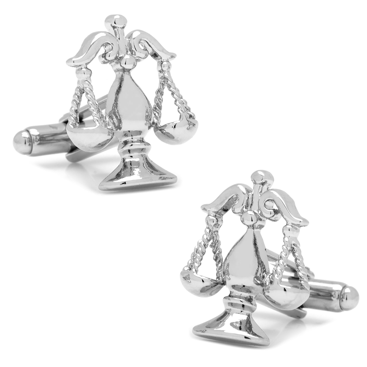  Cufflinks Silver Scales of Justice Cufflinks - Default Title - Bonton