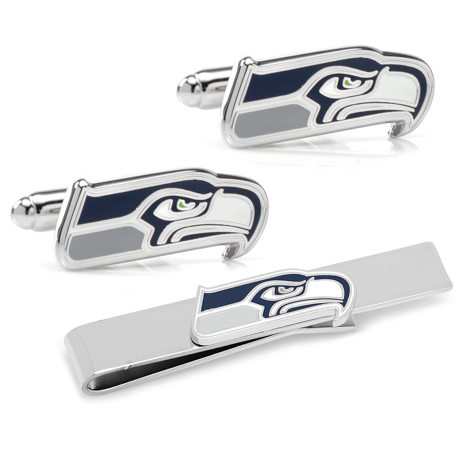  Cufflinks Seattle Seahawks Cufflinks and Tie Bar Gift Set - Default Title - Bonton