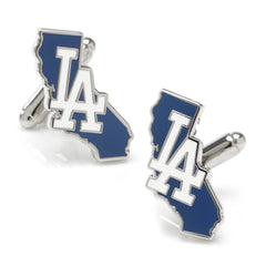 LA Dodgers State Shaped Cufflinks