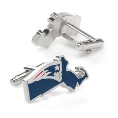 New England Patriots State Shaped Cufflinks