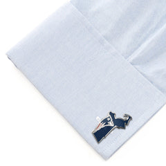 New England Patriots State Shaped Cufflinks