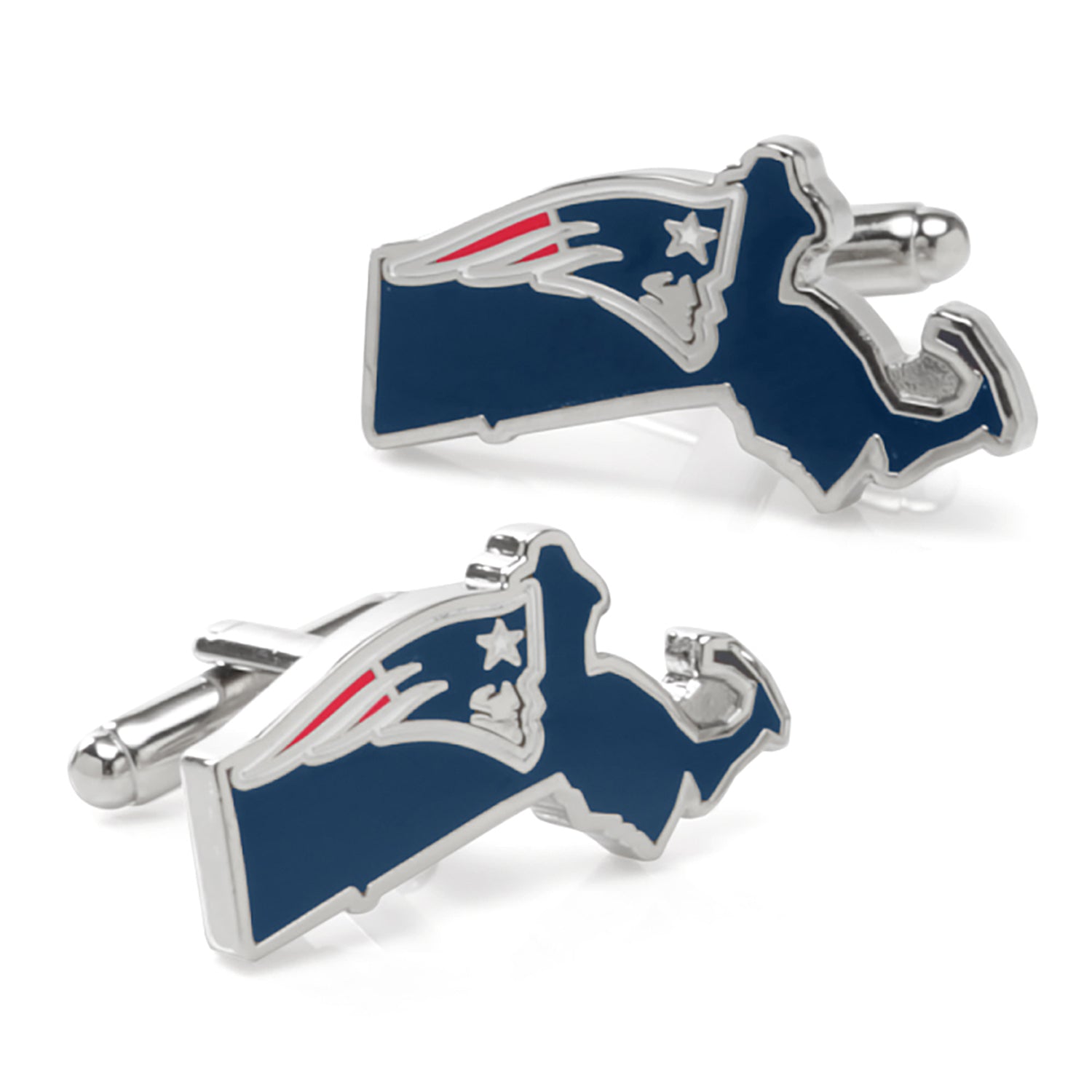  Cufflinks New England Patriots State Shaped Cufflinks - Default Title - Bonton