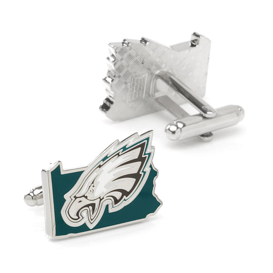 Philadelphia Eagles State Shaped Cufflinks