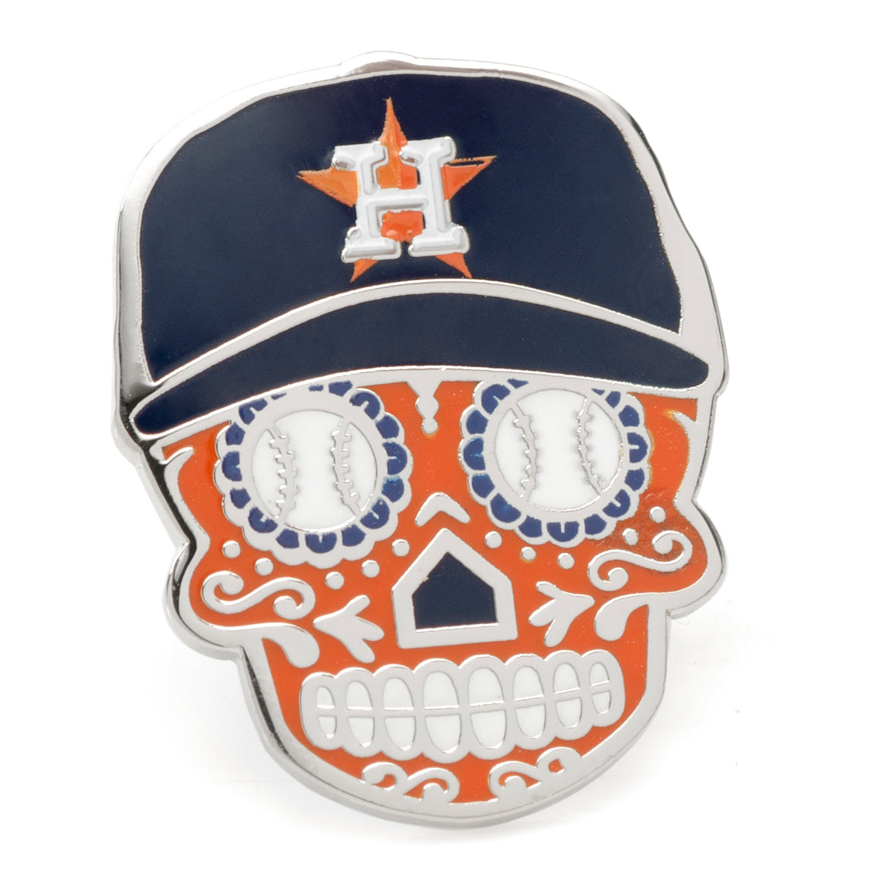  Cufflinks Houston Astros Sugar Skull Cufflinks & Lapel Pin Gift Set - Default Title - Bonton