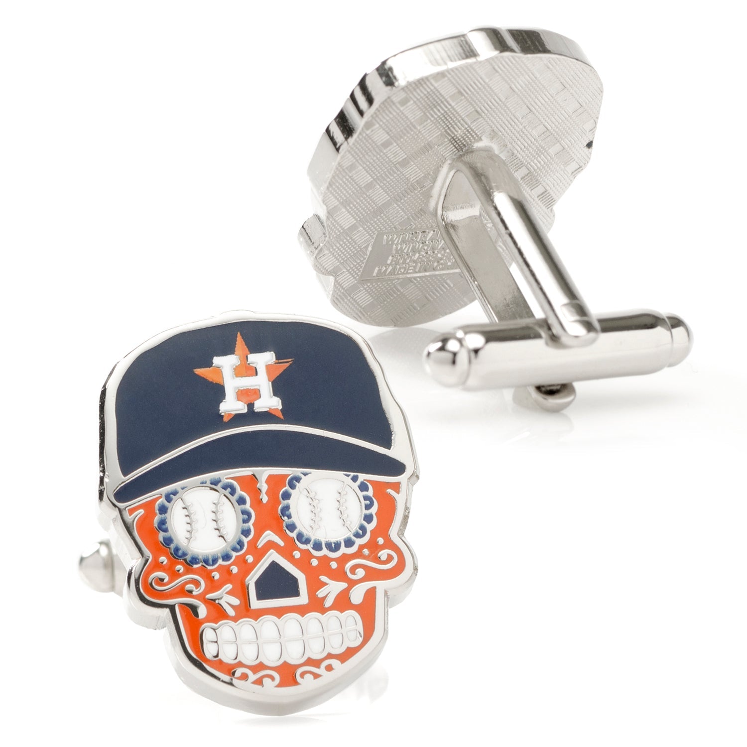  Cufflinks Houston Astros Sugar Skull Cufflinks & Lapel Pin Gift Set - Default Title - Bonton