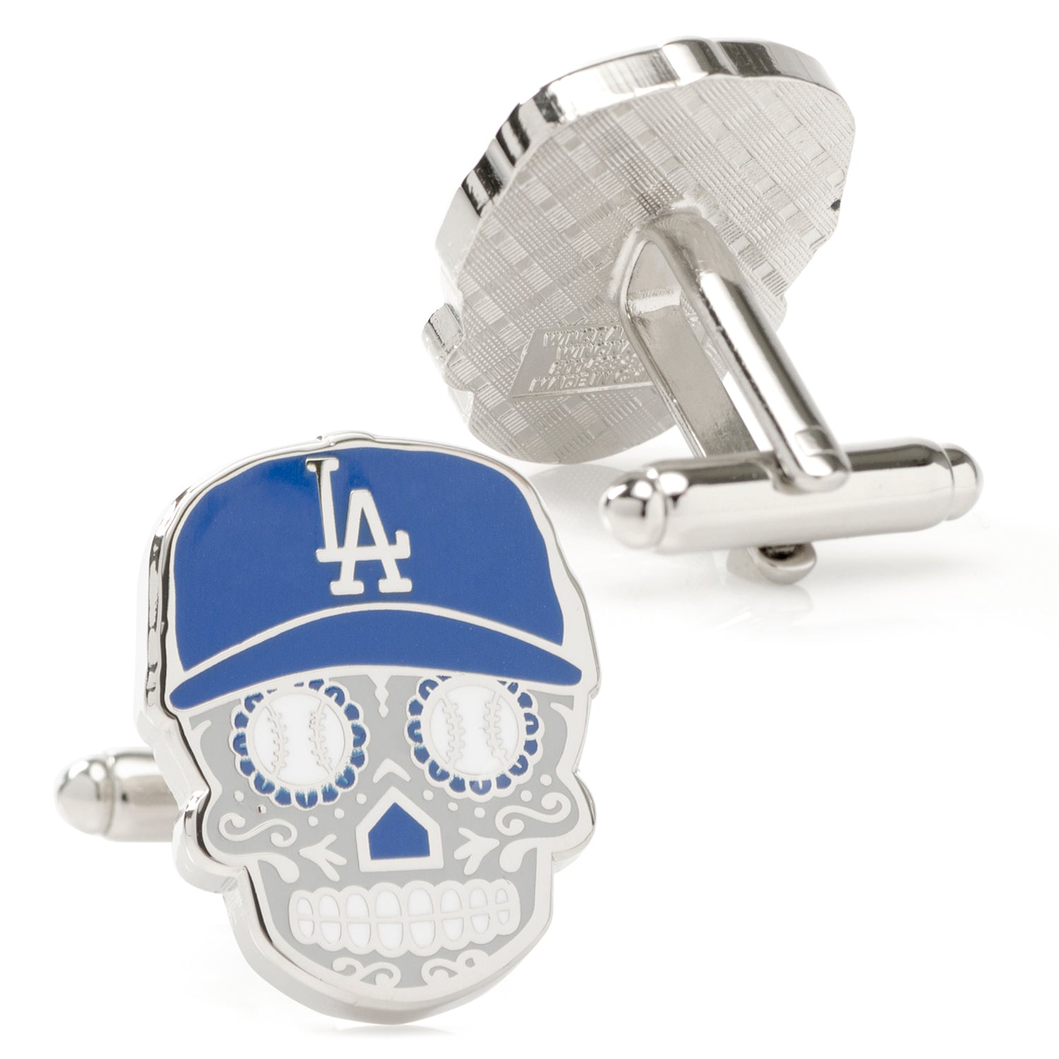  Cufflinks LA Dodgers Sugar Skull Cufflinks & Lapel Pin Gift Set - Default Title - Bonton