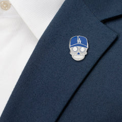 LA Dodgers Sugar Skull Cufflinks & Lapel Pin Gift Set