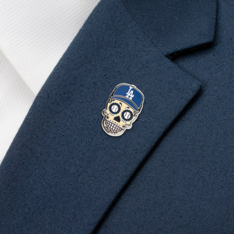 LA Dodgers Sugar Skull Lapel Pin