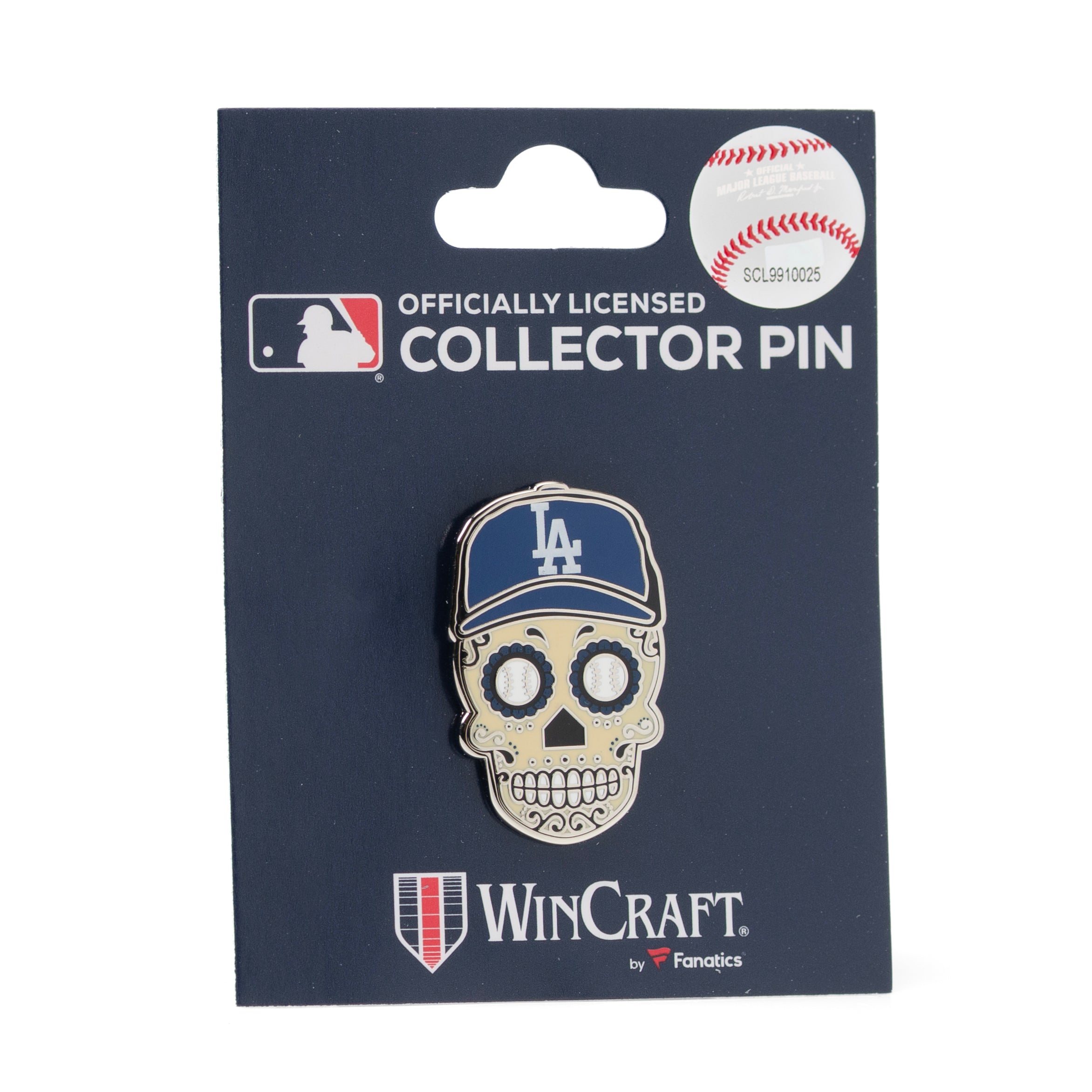  Cufflinks LA Dodgers Sugar Skull Lapel Pin - Default Title - Bonton