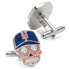 New York Mets Sugar Skull Cufflinks & Lapel Pin Gift Set